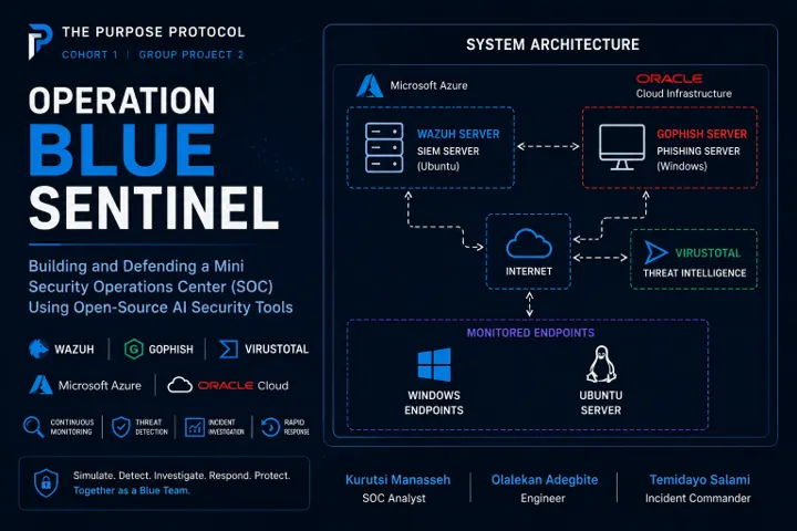 Operation Blue Sentinel cloud-based SOC environment for security monitoring and incident response